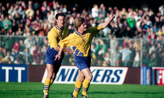 Joachim Björklund och Stefan Schwarz jublar