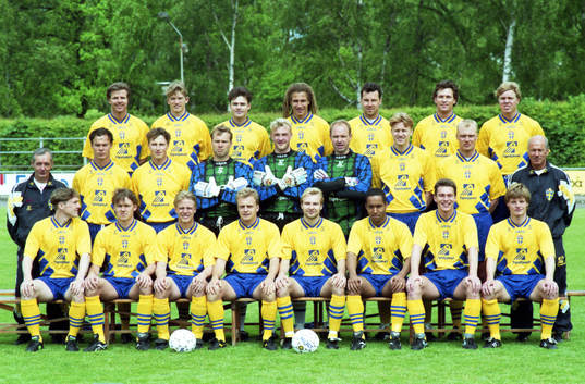 Bakre raden fr. v Roland Nilsson, Jesper Blomqvist, Anders