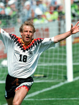  Jürgen Klinsmann, Tyskland, jubel.