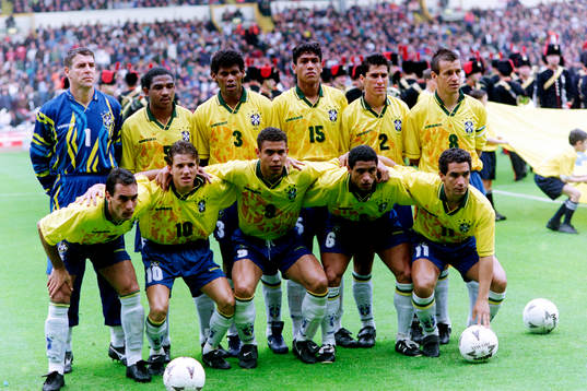 Brasiliens startelva. Bakre raden fr. v: Zetti, målvakt,