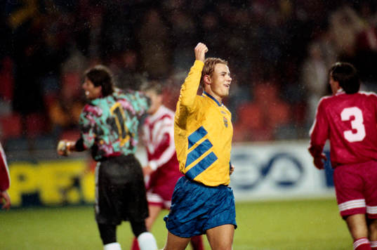  Niclas Alexandersson jublar efter 1-0.