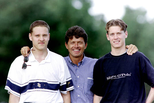  Bo Augustsson med sönerna Johan och Andreas.