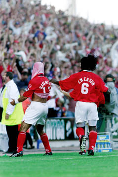  Fabrizio Ravanelli och Emerson, Middlesbrough.