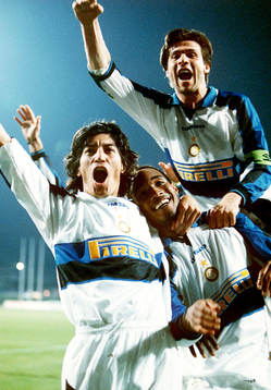 Ivan Zamorano, Paul Ince och Nicola Berti, Inter