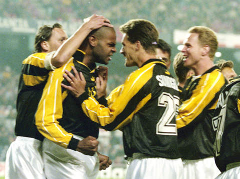  Pascal Simpson och Gary Sundgren jublar.