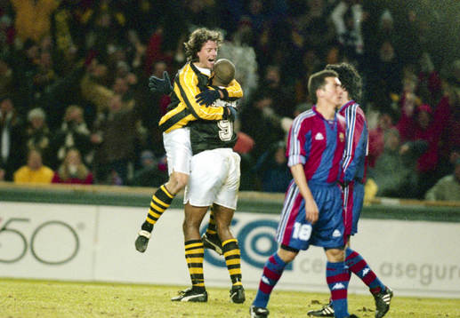  Dick Lidman och Pascal Simpson, AIK, jubel, glädje, AIK