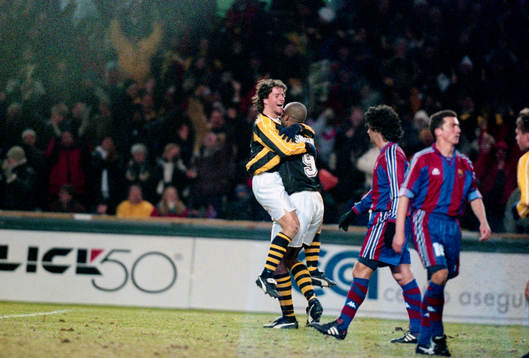  Dick Lidman och Pascal Simpson jublar efter kvitteringen.