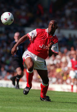 Fotboll -- Ian Wright, Arsenal 