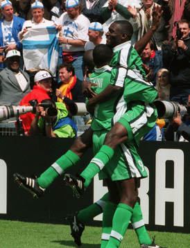  Rasheed Yekini och Garba Lawal, Nigeria