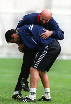Youri Djorkaeff och Fabien Barthez, Frankrike