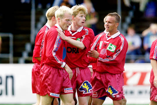  Andreas Sördin och Henrik Nilsson, Hässleholm jublar efter mål.