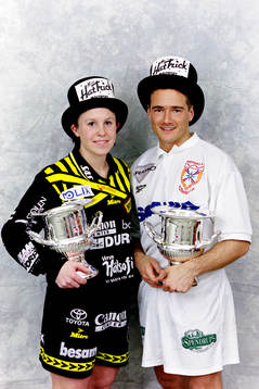  Segrarna Hanna Ljungberg, Umeå IK och Mario Jadonic, Assyriska. 