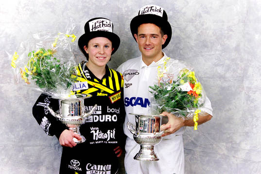  Segrarna Hanna Ljungberg, Umeå IK och Mario Jadonic, Assyriska. 