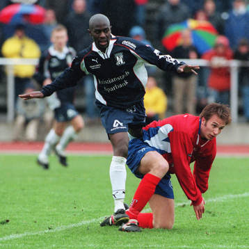  Moses Ndugwa, Kristianstad, och Jonathan Rybo-Jovik, Gunnilse

