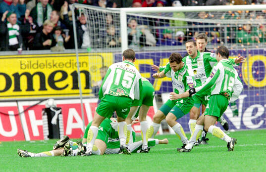 Hammarbys Christer Fursth gratuleras