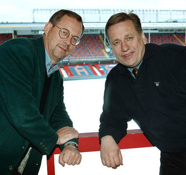 Lars Lagerbäck och Tommy Söderberg, förbundskapten